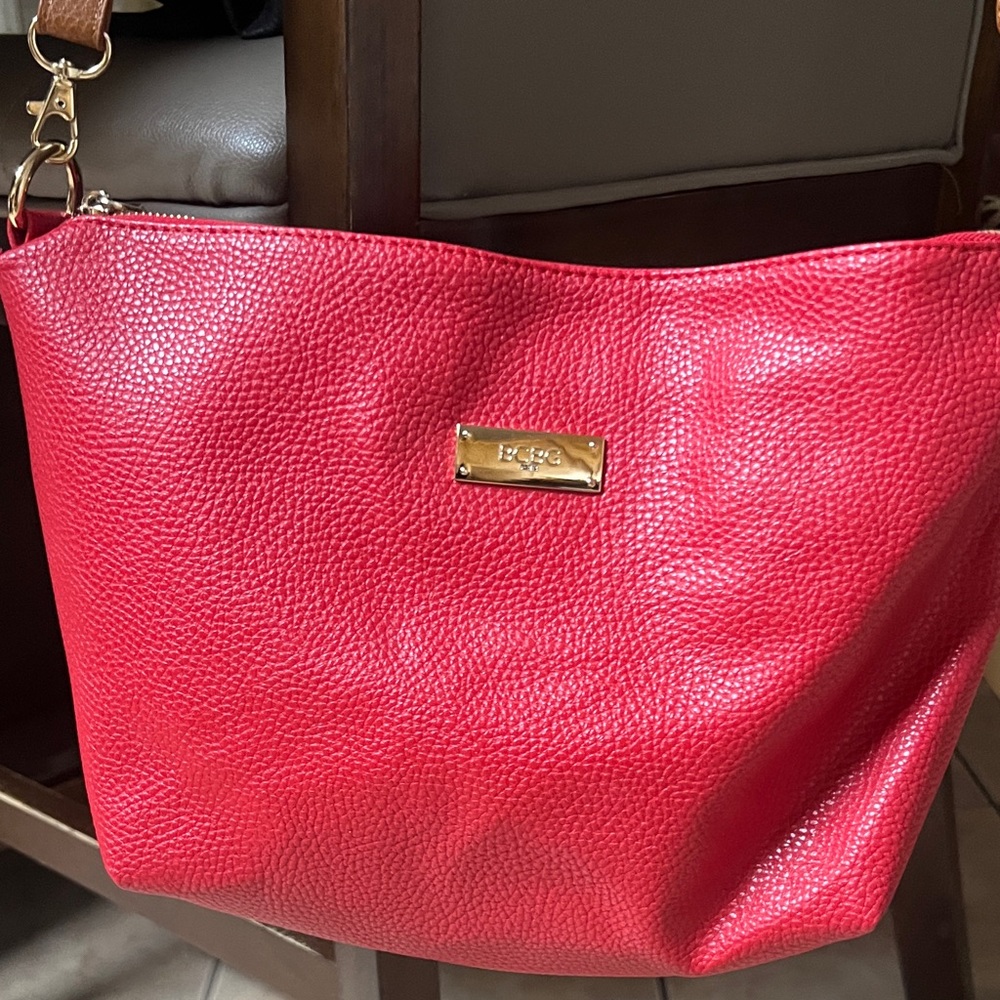 BCBG Paris Vibrant Red Shoulder Bag